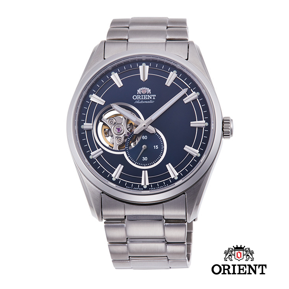 ORIENT 東方錶 SEMI-SKELETON系列 機械錶 鋼帶款 藍色 40.8mm