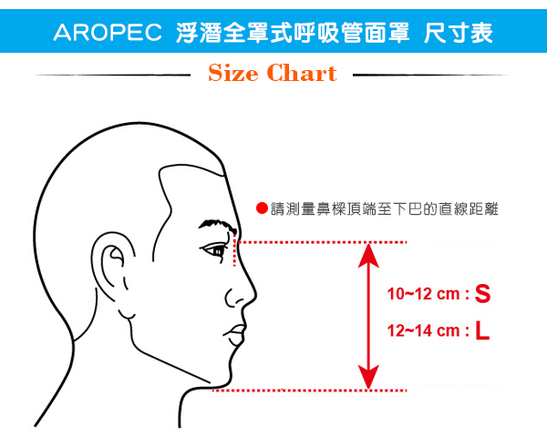 AROPEC 浮潛全罩式呼吸管面罩 粉色