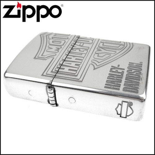 【ZIPPO】日系~Harley-Davidson-哈雷-銀燻黑蝕刻4面加工