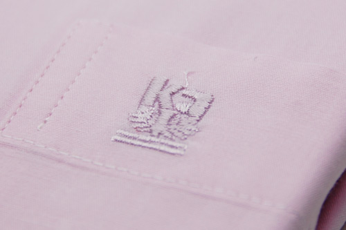 金‧安德森 粉紅色基本款長袖襯衫