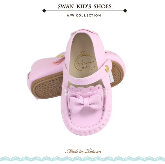 Swan天鵝童鞋-可愛蝴蝶結豆豆學步鞋 1527-紫