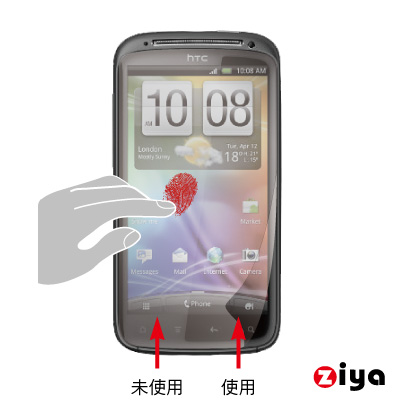 ZIYA HTC Sensation 抗反射(霧面)保護貼 (兩入裝)