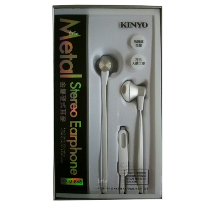KINYO手機用金屬耳塞式耳麥IPEM-868(兩支裝)