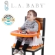 (L.A. Baby) 攜帶式兒童摺疊餐椅(橘/綠色) product thumbnail 1