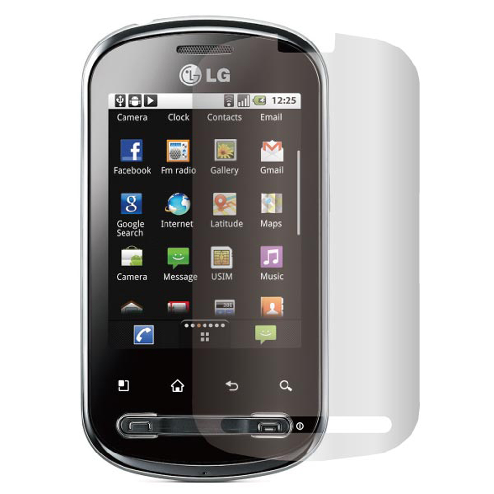 ZIYA LG Optimus Me P350  抗刮亮面螢幕保護貼2入