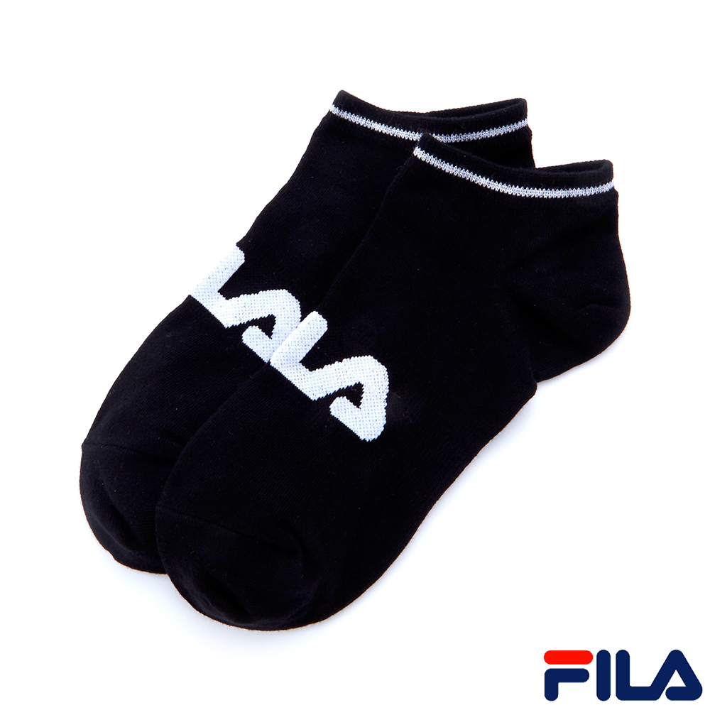 FILA 基本款棉質薄底踝襪-黑 SCS-1000-BK