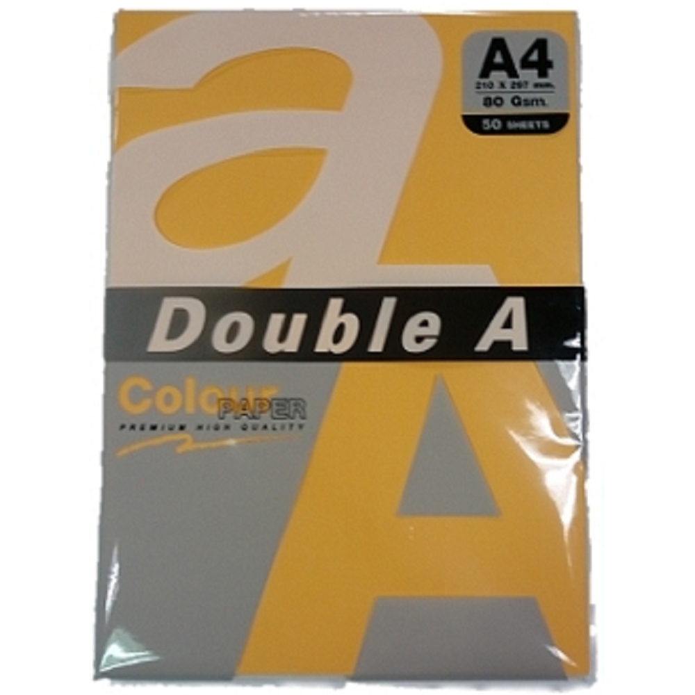 Double A 向日葵黃 彩色影印紙 80磅 A4 50入 [滿額出貨]