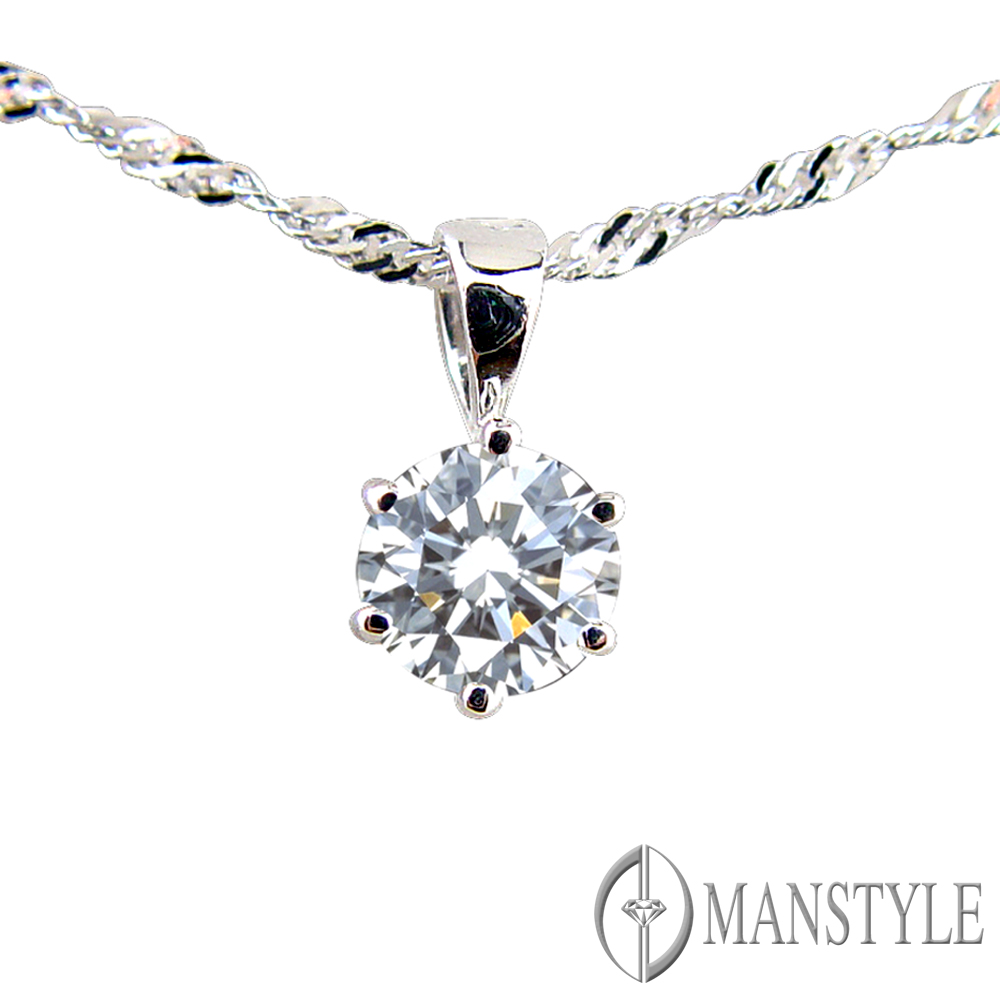 MANSTYLE 經典 1.00ct 八心八箭鑽墜