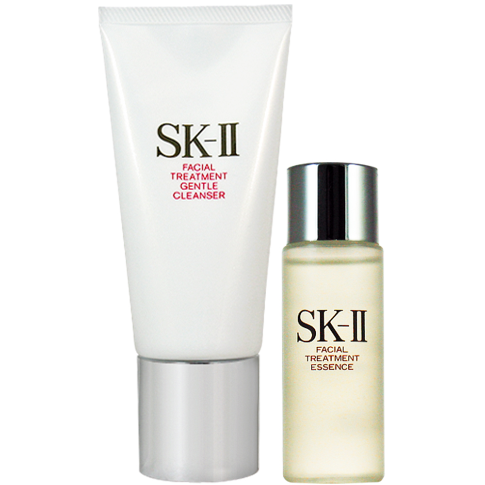 SK-II 全效活膚潔面乳120g+青春露30ml 潔顏保養特惠組