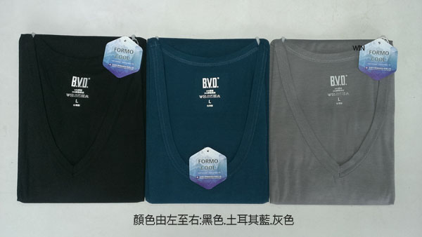 BVD 沁涼舒適酷涼 V領短袖衫(灰色4入組)-台灣製造
