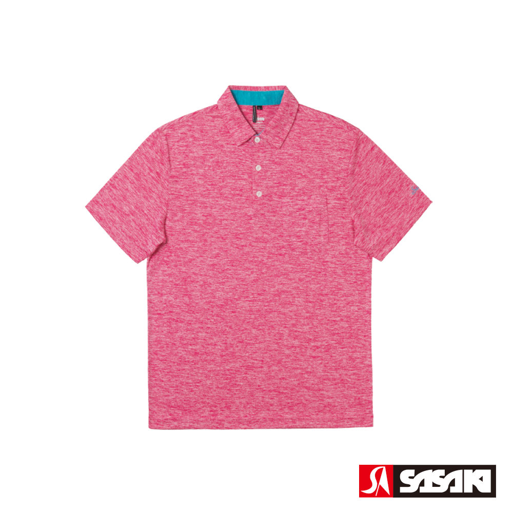 SASAKI 抗紫外線速乾吸排功能休閒POLO短衫-男-紅/科技藍