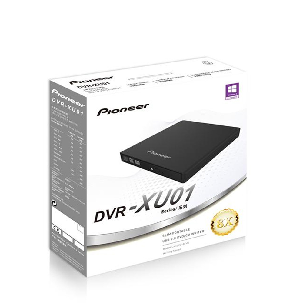 Pioneer DVR-XU01T(黑) 8X外接式DVD燒錄機