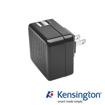 Kensington 4.2 A 智慧雙槽電源供應器 (雙 USB 充電器)