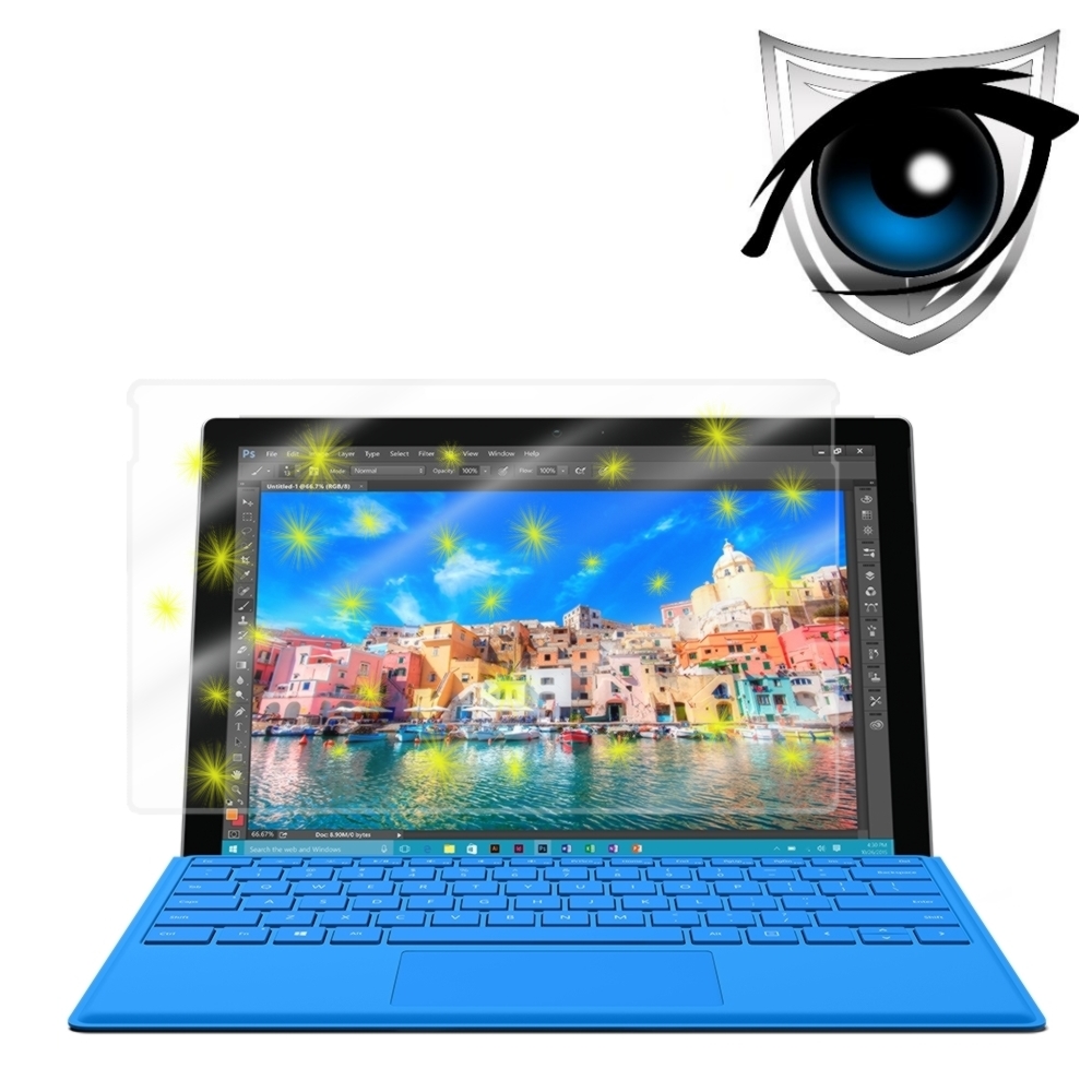 D&A 微軟 Surface Pro 4 (12.3吋)日本9H藍光超潑水增豔螢幕貼