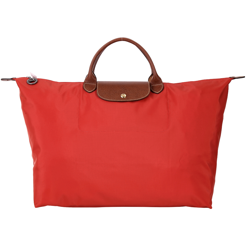 LONGCHAMP LE PLIAGE 磚紅色摺疊尼龍旅行袋(L/展示品)