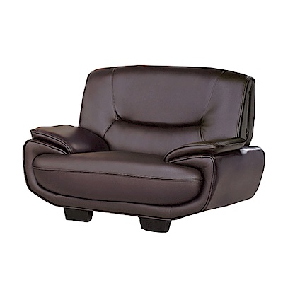 品家居 艾迪可皮革獨立筒沙發單人座-125x88x90cm免組
