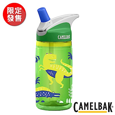 《CAMELBAK》兒童吸管雙層隔溫運動水瓶 綠野恐龍 400ml