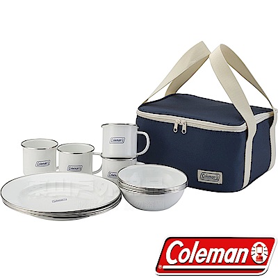 Coleman CM-32362 四人份琺琅餐盤組 家庭餐具組/環保餐具碗筷/露營餐具