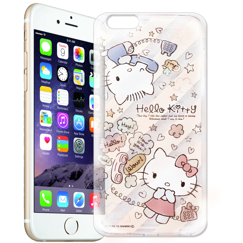 Hello Kitty iphone 6 plus / 6s plus 透明軟式手機殼 熱線款