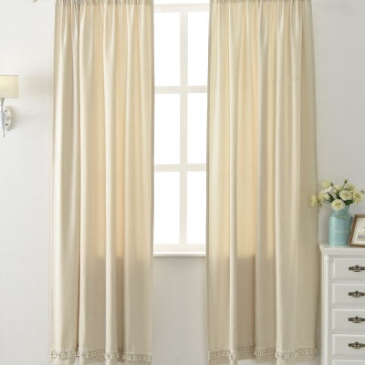 伊美居 - 妮可絨布單層落地窗簾(含流蘇) 130x230cm(2件) 三色可選