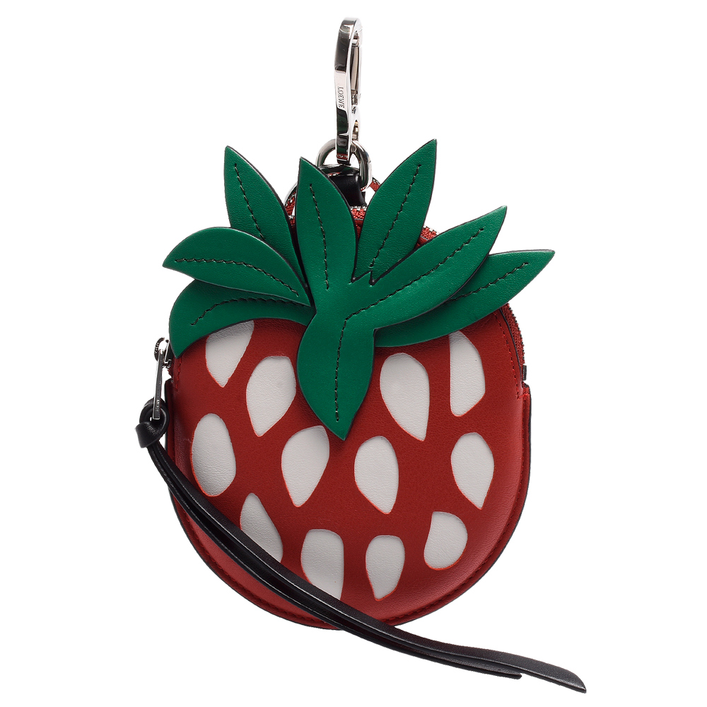 LOEWE 草莓造型鑰匙圈/手袋吊飾零錢包