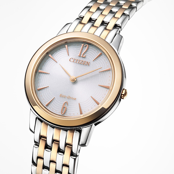 CITIZEN 星辰 光動能綻放女錶-雙色版/29mm(EX1496-82A)