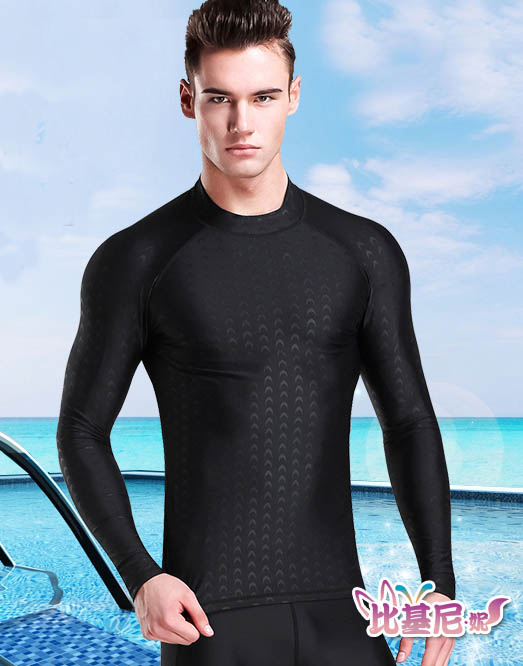 Biki比基尼妮泳衣鯊魚男泳衣有加大浮潛衣長袖泳衣(M-3XL)