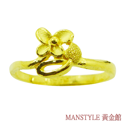 MANSTYLE 愛的氛圍黃金戒指 (約0.58錢)