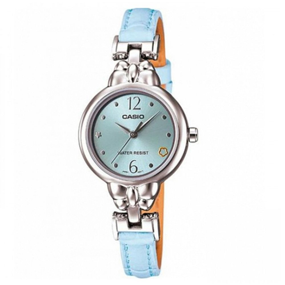 CASIO 小資女孩新時尚指針皮帶腕錶(LTP-1385L-7A1)藍/25mm