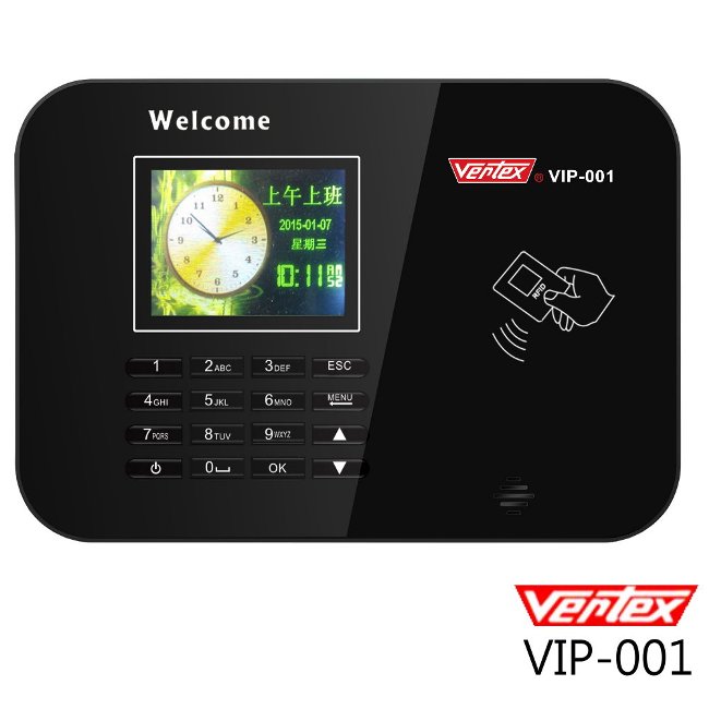 世尚VERTEX VIP-001 智慧型二合一打卡鐘 感應式/密碼 打卡鐘