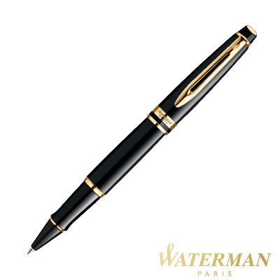 WATERMAN 權威系列 黑桿金夾 鋼珠筆
