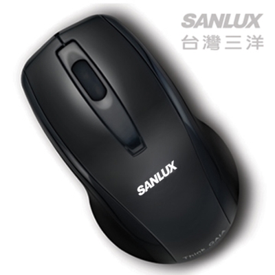 SANLUX台灣三洋日系經濟包USB有線光學鼠(黑)