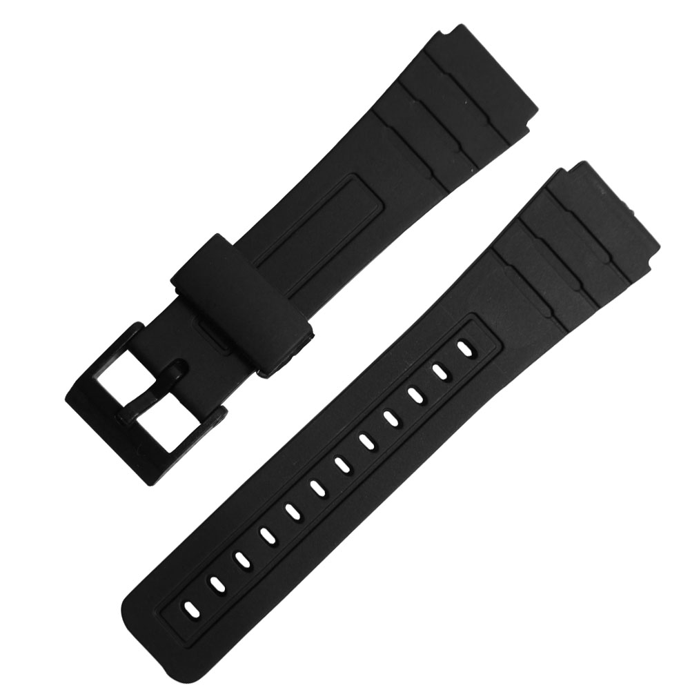 Watchband / 舒適耐用輕便運動型橡膠錶帶 黑色