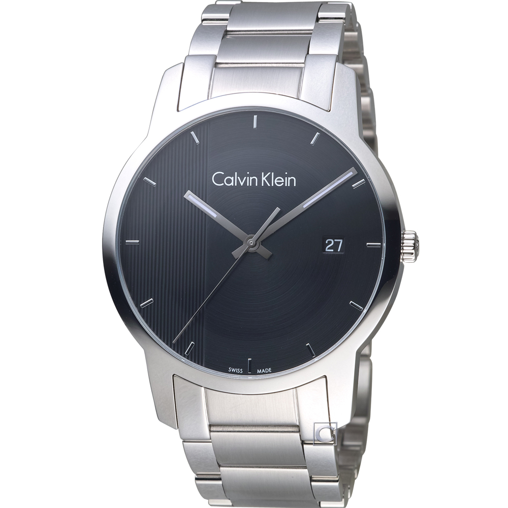 Calvin Klein City Gity 都會系列時尚腕錶-黑/43mm