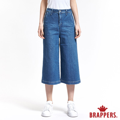 BRAPPERS 女款 Boy Friend 系列-女用彈性高腰寬版褲-淺藍