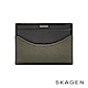SKAGEN CARD CASE 真皮/帆布名片夾-綠色 product thumbnail 1