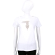 TRUSSARDI 白色品牌LOGO貼飾棉質短袖T恤 product thumbnail 1
