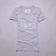 A&F Abercrombie & Fitch 經典1892英文印花短T-麻花灰 product thumbnail 1
