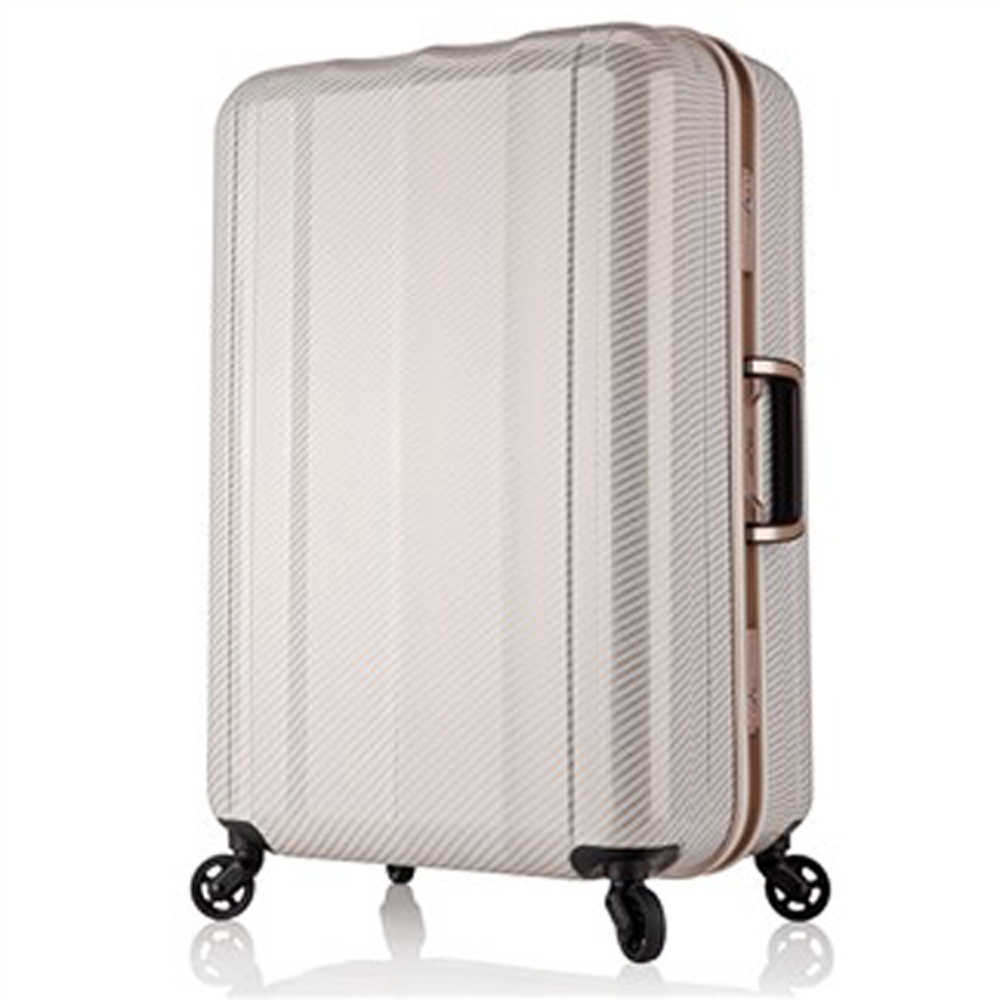 日本 LEGEND WALKER 6702-58-24吋 鋁框超輕量行李箱 碳纖白