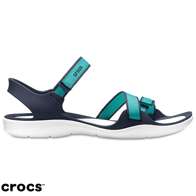 Crocs 卡駱馳 (女鞋) 女士激浪織帶涼鞋 204804-3N9