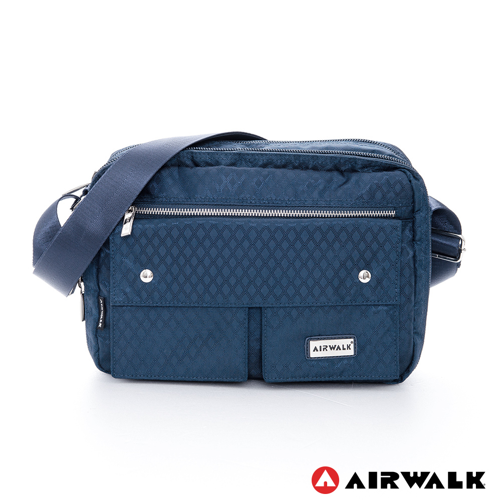 AIRWALK - 卡拉司 雙口袋經典系列肩側背包 - 萬迷藍
