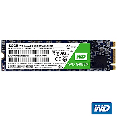 WD SSD 120GB M.2 2280 SATA 固態硬碟(綠標)