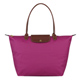 LONGCHAMP LE PLIAGE系列經典摺疊款式長提把肩背包(大/紫紅) product thumbnail 1