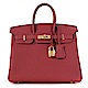 HERMES BIRKIN Togo牛皮柏金包( 25CM/褐紅K1/銀釦) product thumbnail 1