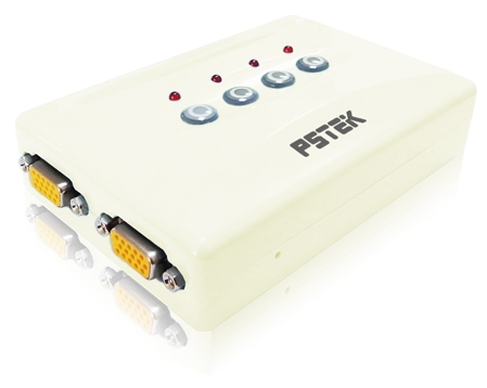 Pstek VSS-104 4埠VGA視訊螢幕切換器