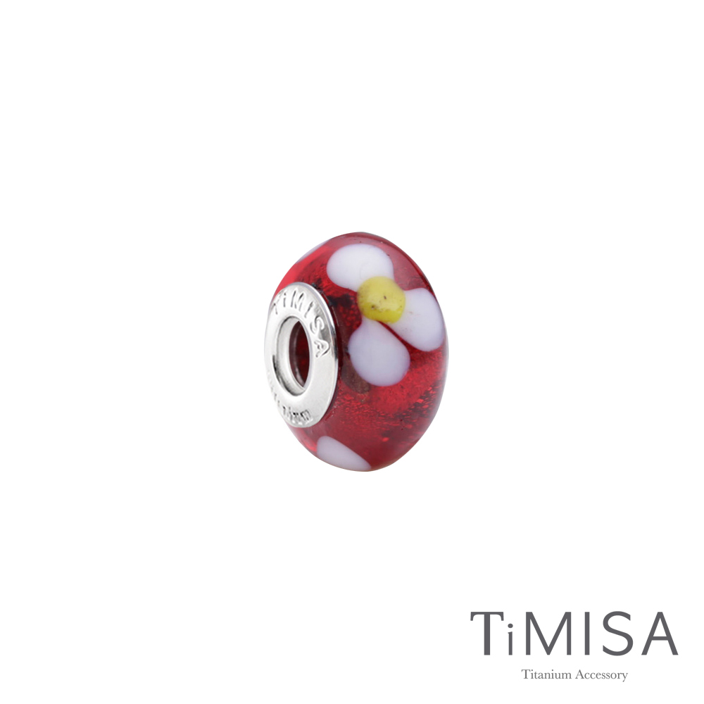 TiMISA 綻放-紅(11mm)純鈦琉璃 墜飾串珠