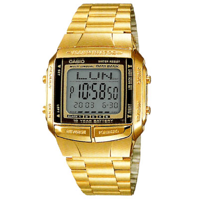 CASIO 數位城市光廊電子數字錶(DB-360G-9A)-金/37.7mm