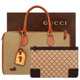 GUCCI 咖啡色菱格織紋零錢包+DOONEY & BOURKE 波士頓包 product thumbnail 1