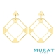 MURAT PARIS米哈巴黎 摩登鏤空菱形垂吊耳環(金色款) product thumbnail 1