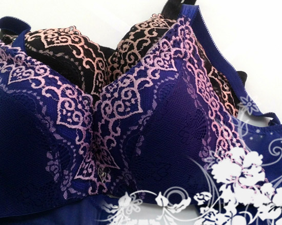 內衣 維多利亞豐厚棉爆乳內衣組(紫藍) 艾莉絲